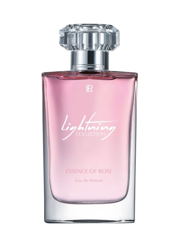 Flacon du parfum LR Lightning Collection Essence of Rose Eau de Parfum, teinte rose élégante
