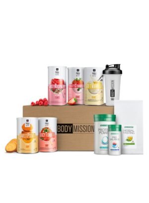 Pack Body Mission 1 mois LR avec soupes, shakes, flocons, compléments et shaker – Programme minceur personnalisé