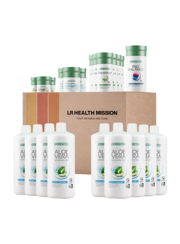 Pack LR Health Mission 3 mois avec Aloe Vera Active Freedom, Colostrum, Pro Balance et Pro 12+