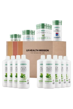 Pack LR Health Mission 3 mois avec gel à boire Aloe Vera Sivera, compléments alimentaires et boîte de cure