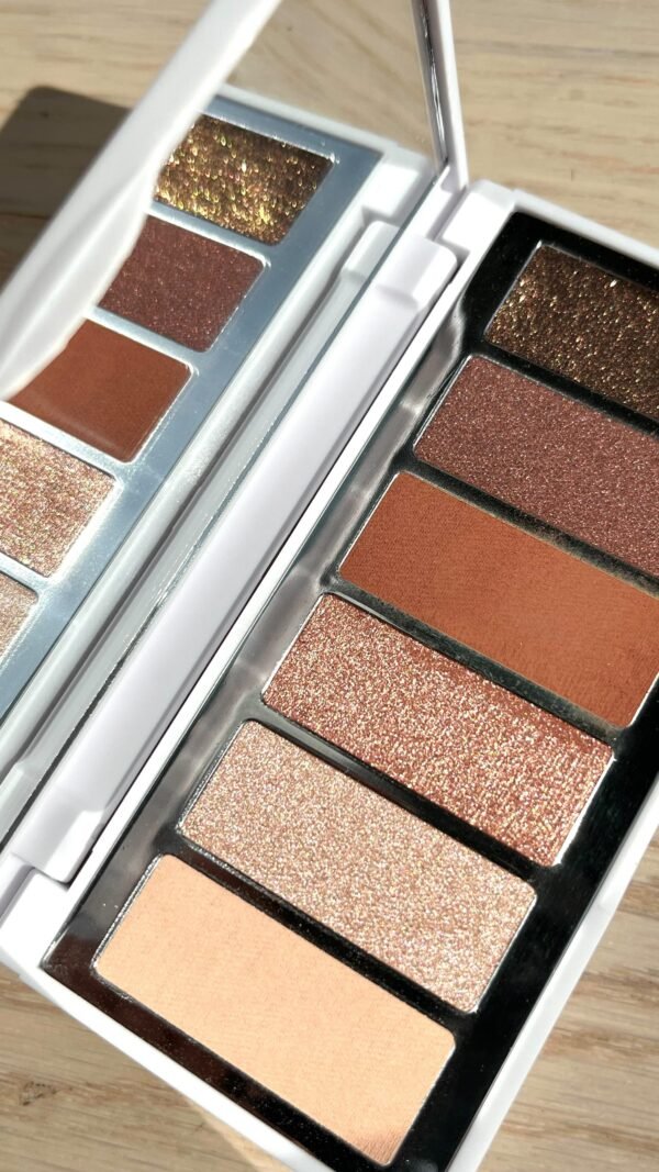 Palette yeux LR – fards à paupières nude et cuivrés en boîtier miroir