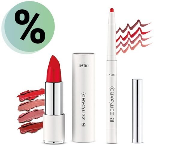 Set complet lèvres LR Signature avec rouge à lèvres volumisant et baume hydratant
